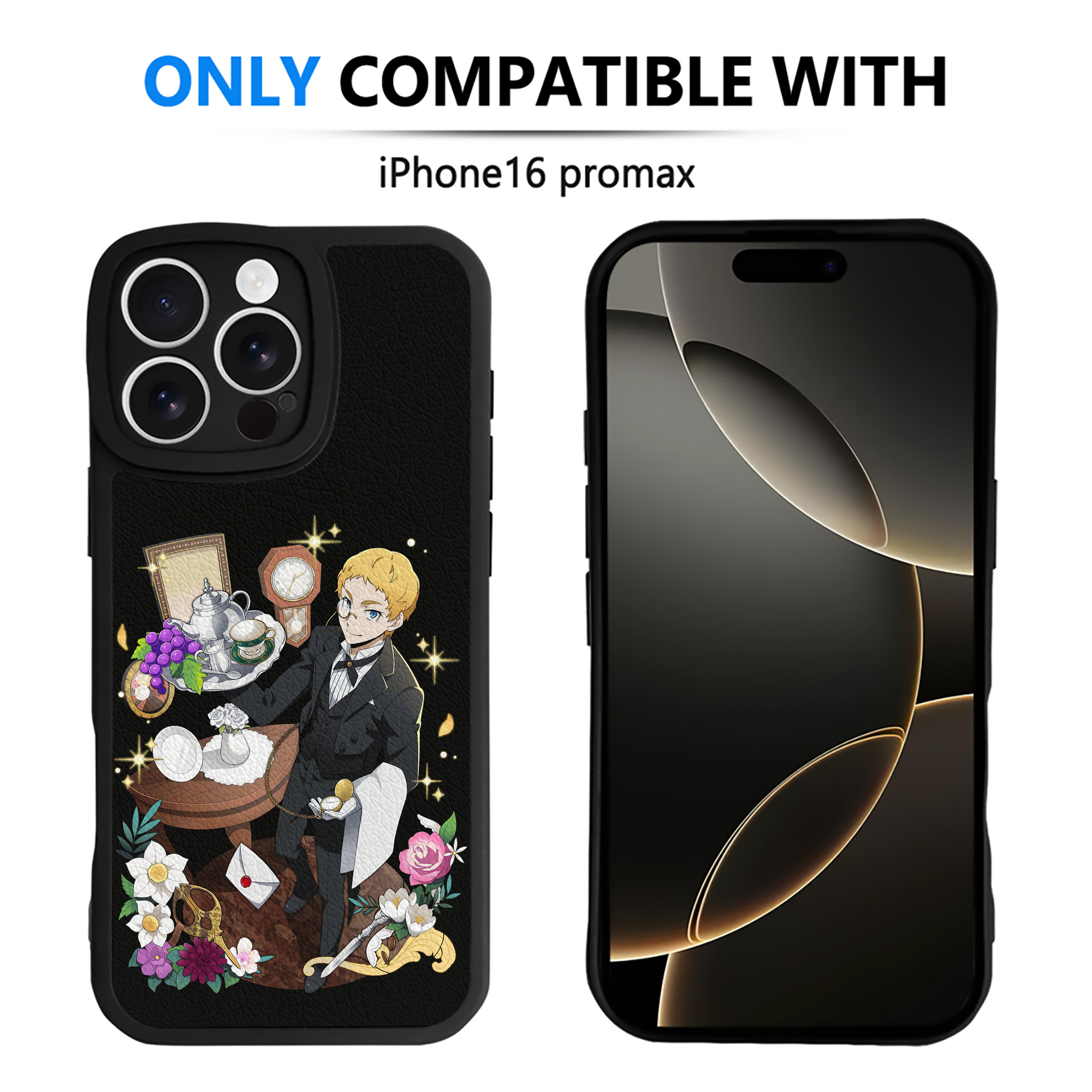 （画像用） 文豪ストレイドッグス Bungo Stray Dogs 【iPhone 16シリーズ対応】シリコンスマホケース（レザー調） 材質：シリコン